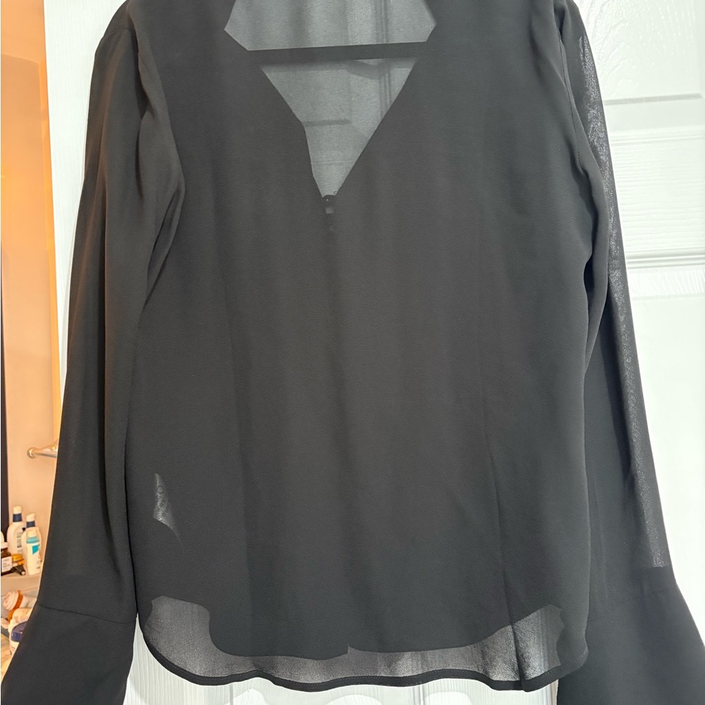 Reformation Blouse, Semi Sheer Button Up - Picture 6 of 6
